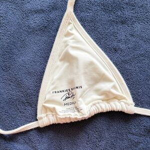 Frankie's Bikinis Light Cream Triangle Top